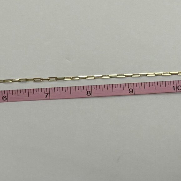 14k Gold Plated over Sterling Silver 16” Paper Clip Necklace. WA150 - Picture 4 of 4